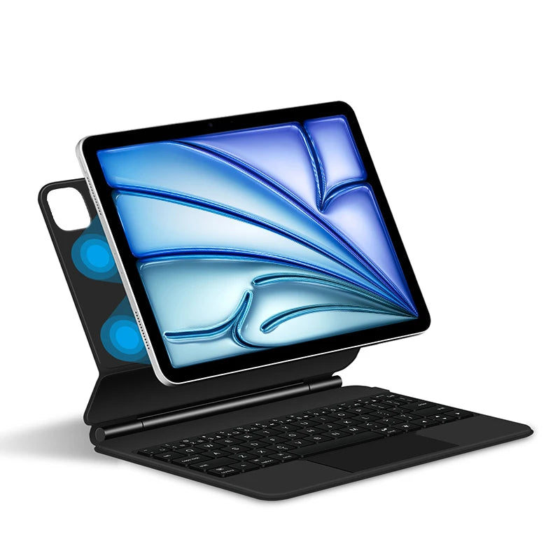 Backlit Magic Keyboard Case for iPad Pro 11/13" (2024 M4) & iPad Air M2 – Smart Folio Cover