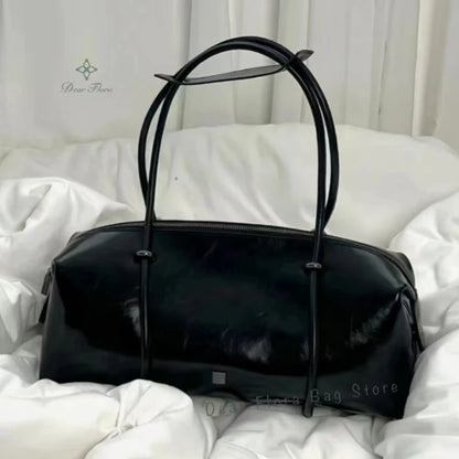 Y2K Women’s Bag — Large Capacity Boston Pillow Handbag, Spicy Girl Fashion Motorcycle Shoulder Tote Bag