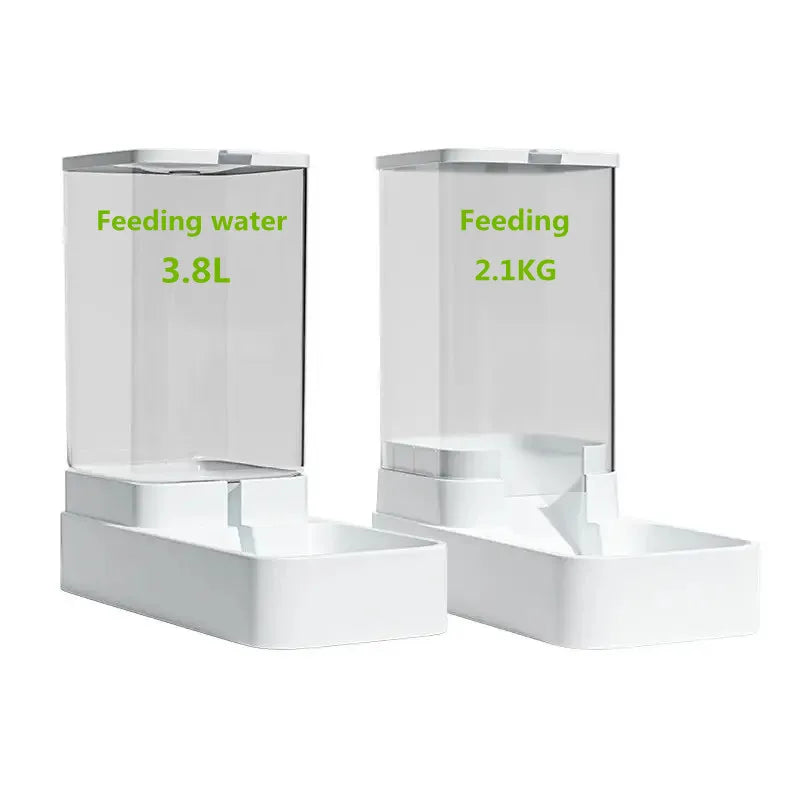 Transparent Automatic Pet Feeder – Food Storage Container & Water Bowl for Cats and Dogs