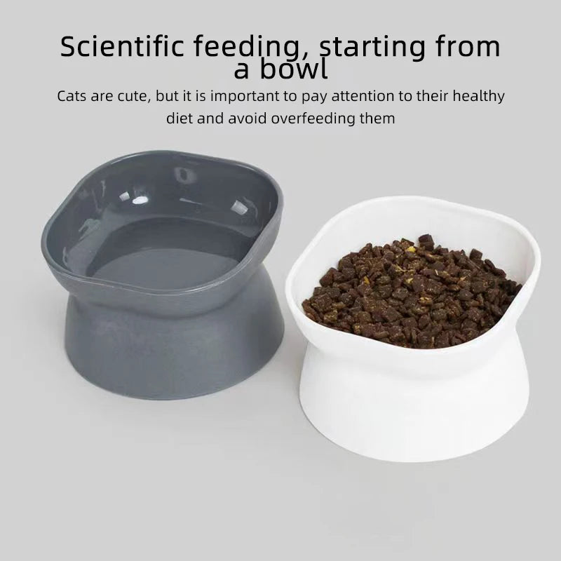 Elevated Cat & Dog Food Bowl - Anti-Vomiting Whisker-Friendly Pet Feeder