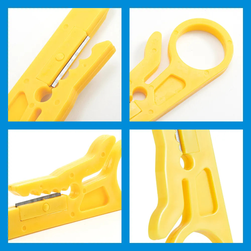Multi-Functional Wire Stripper Knife Crimper Pliers: Crimping Tool with Cable Stripping Wire Cutter - Handy Multi-Tool for Cutting Lines