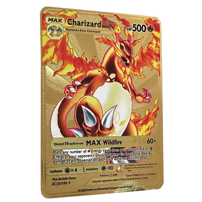 2025 Metal Pokémon Card - Arceus Charizard Mewtwo VMAX GX EX Gold Anime Collectible Card