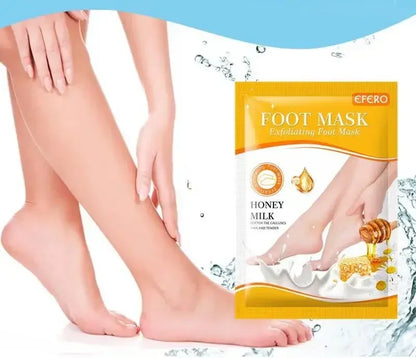 Honey Foot Mask – 1 Pair for Dead Skin & Callus Removal, Exfoliating Foot Treatment, Whitening Foot Spa & Skin Care Tool