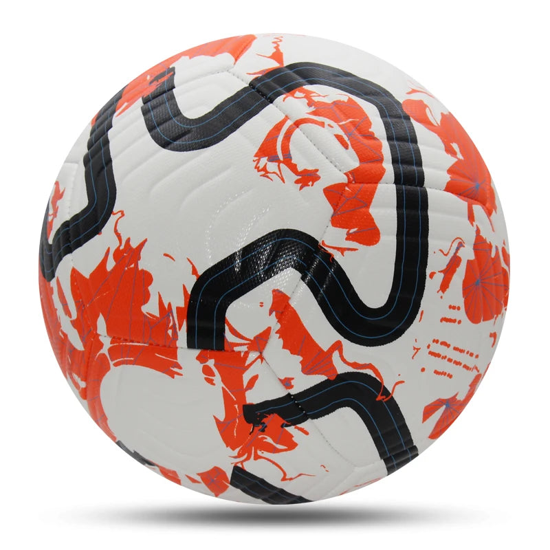 Standard Size 5 Soccer Ball - Machine-Stitched PU Material for Sports League, Outdoor Match & Football Training