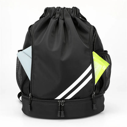 Fitness & Sports Backpack | Gym Bag for Women & Men, Basketball, Soccer, Football Storage with Drawstring Training Knapsack