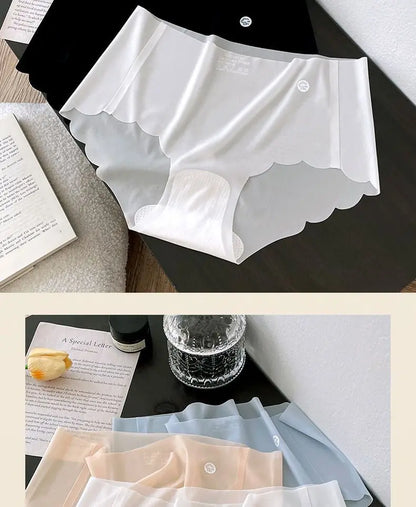 6-Pack Women’s Seamless Ice Silk Underwear – 3D Shaping Peach Butt Invisible No-Show Panties for Yoga & Daily Wear