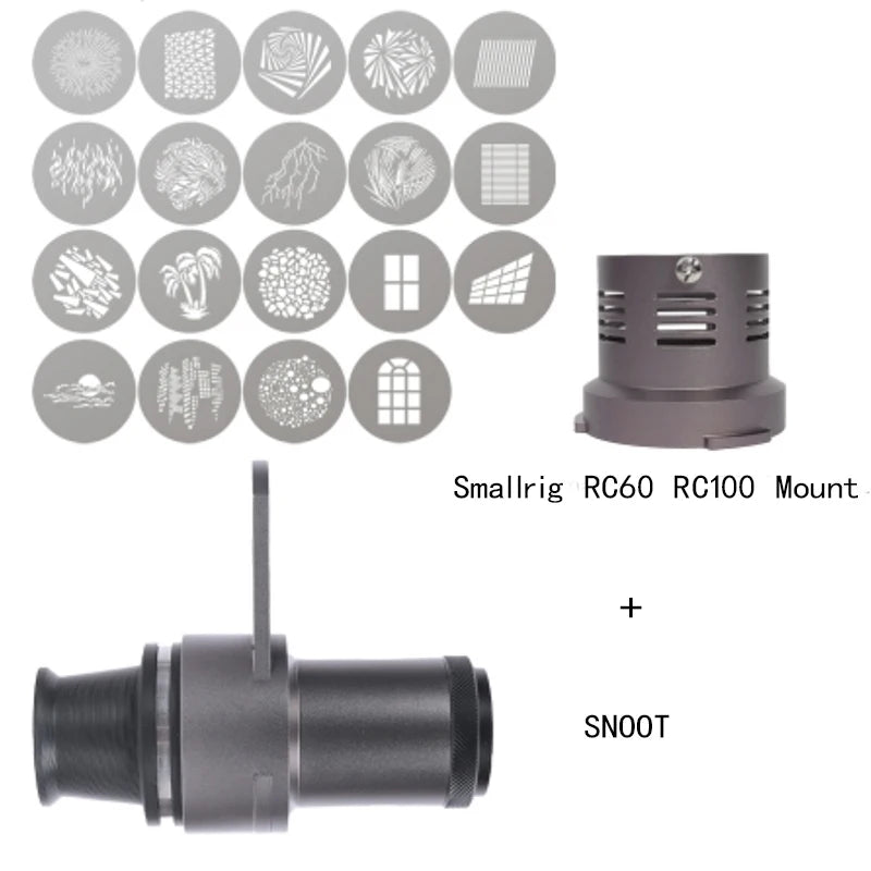 Mini Snoot Projection Attachment - Compatible with Zhiyun, Ulanzi & Godox Mounts