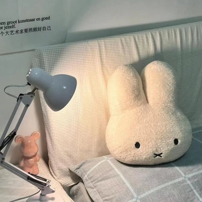 Miffy Black-Eyes Plush Toy - Kawaii Soft Pillow Cushion for Sofa, Bed & Kids’ Gifts