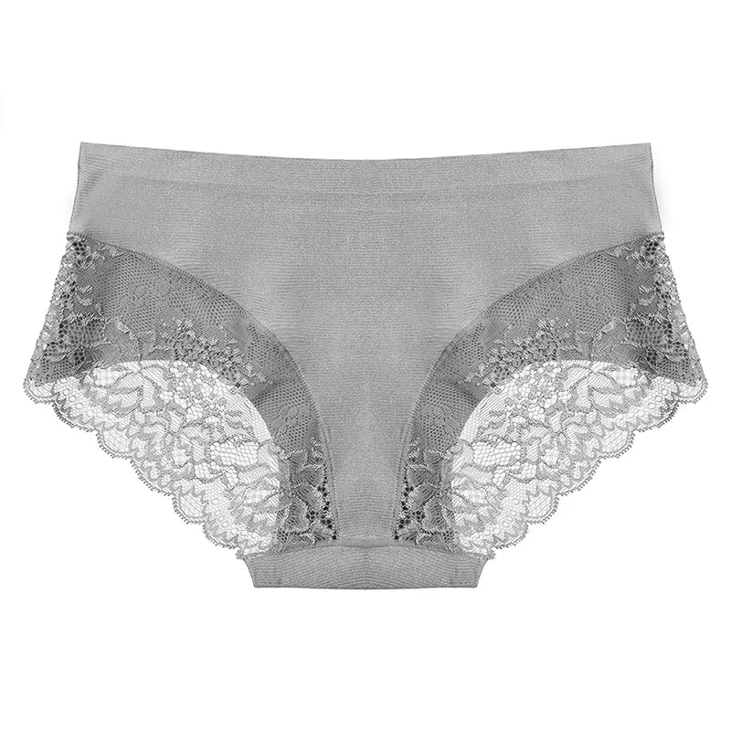 TrowBridge 3PCS Women’s Lace Panties Set — Sexy Silk Satin Underwear, Soft Cozy Big-Size Lingerie Briefs