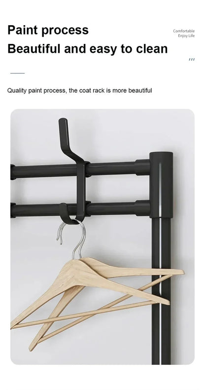 Multi-Layer Shoe and Hat Rack - Multifunctional Floor Standing Storage for Shoes, Sneakers, and Coats, Dormitory Organizer Cabinet