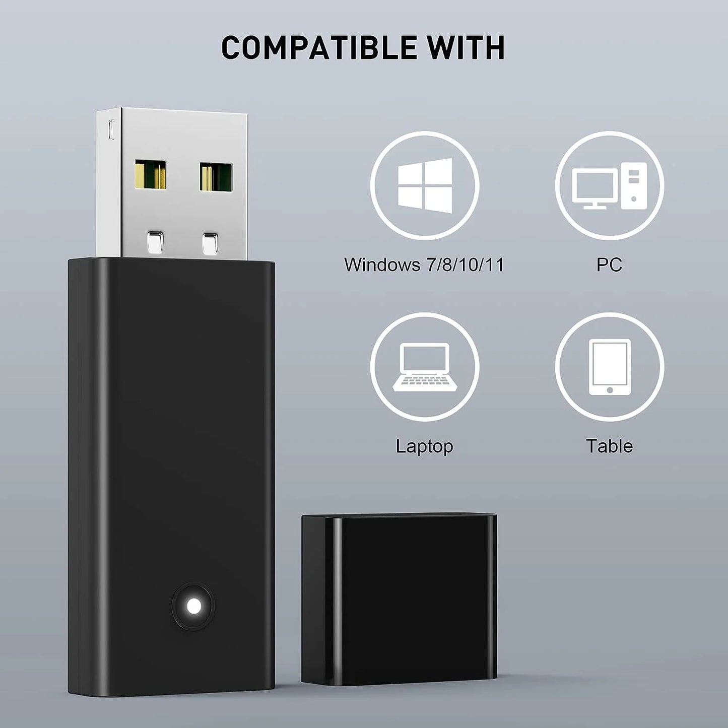 USB Wireless Adapter for Xbox One S/X/Elite & Windows PC – Controller Receiver 1st & 2nd Gen