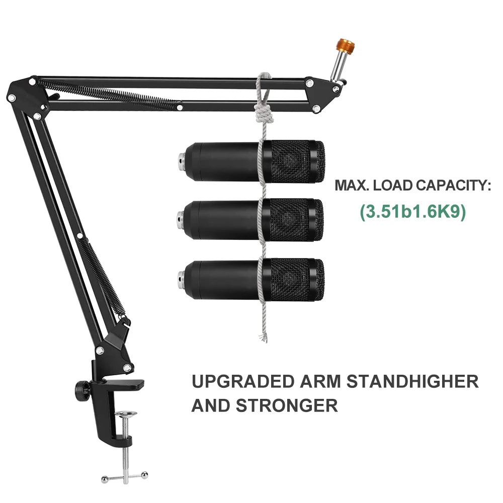Professional Scissor Arm Stand for BM800 Microphone – Universal Shock Mount with Spider Cantilever Bracket and Mic Holder