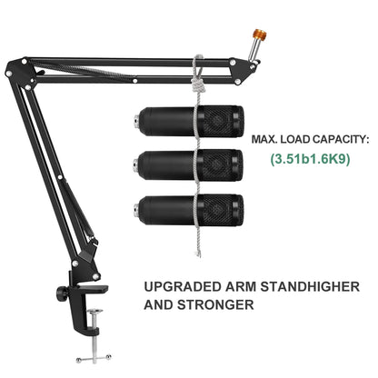 Professional Scissor Arm Stand for BM800 Microphone – Universal Shock Mount with Spider Cantilever Bracket and Mic Holder