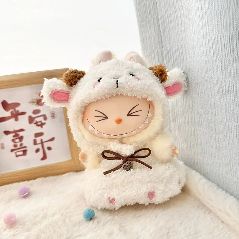Cute Cartoon Rabbit Outfit for Labubu Plush –  Monkey Macaron Fashion Clothes & Accessories