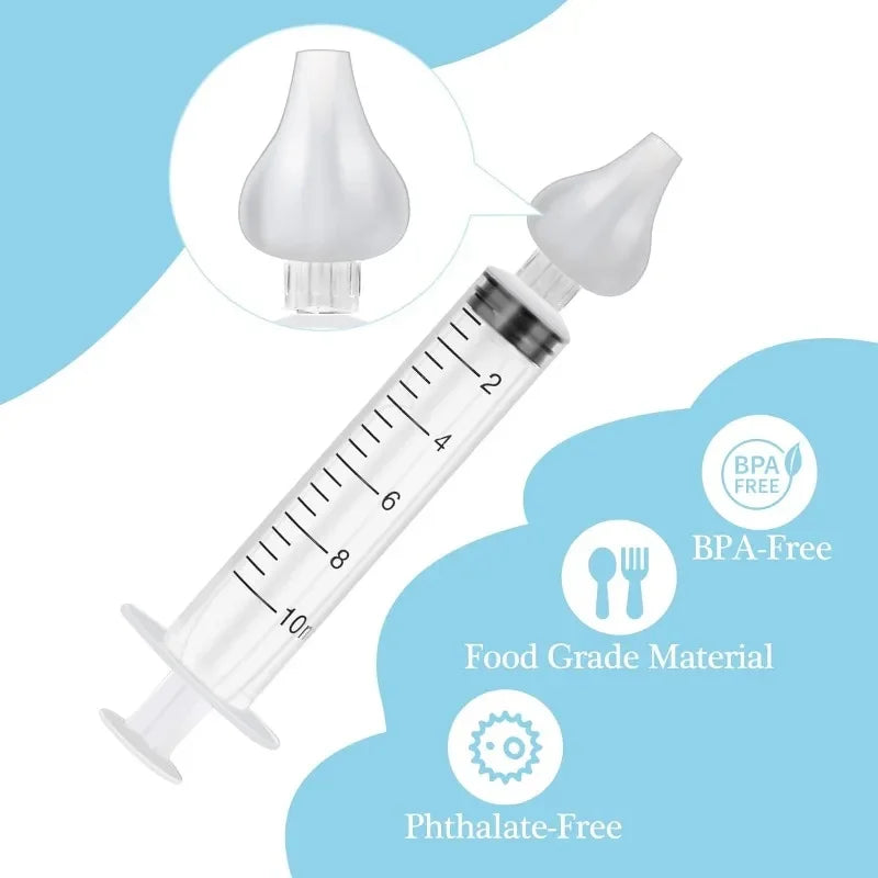 Baby Nasal Aspirator Syringe - 10ml/20ml Nose Cleaner and Nasal Irrigator for Infant and Child Care