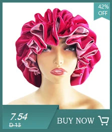 Women’s Satin Bonnet Cap – Double Layer Silky Big Bonnet, Printed Sleep Cap & Head Wrap for Ladies