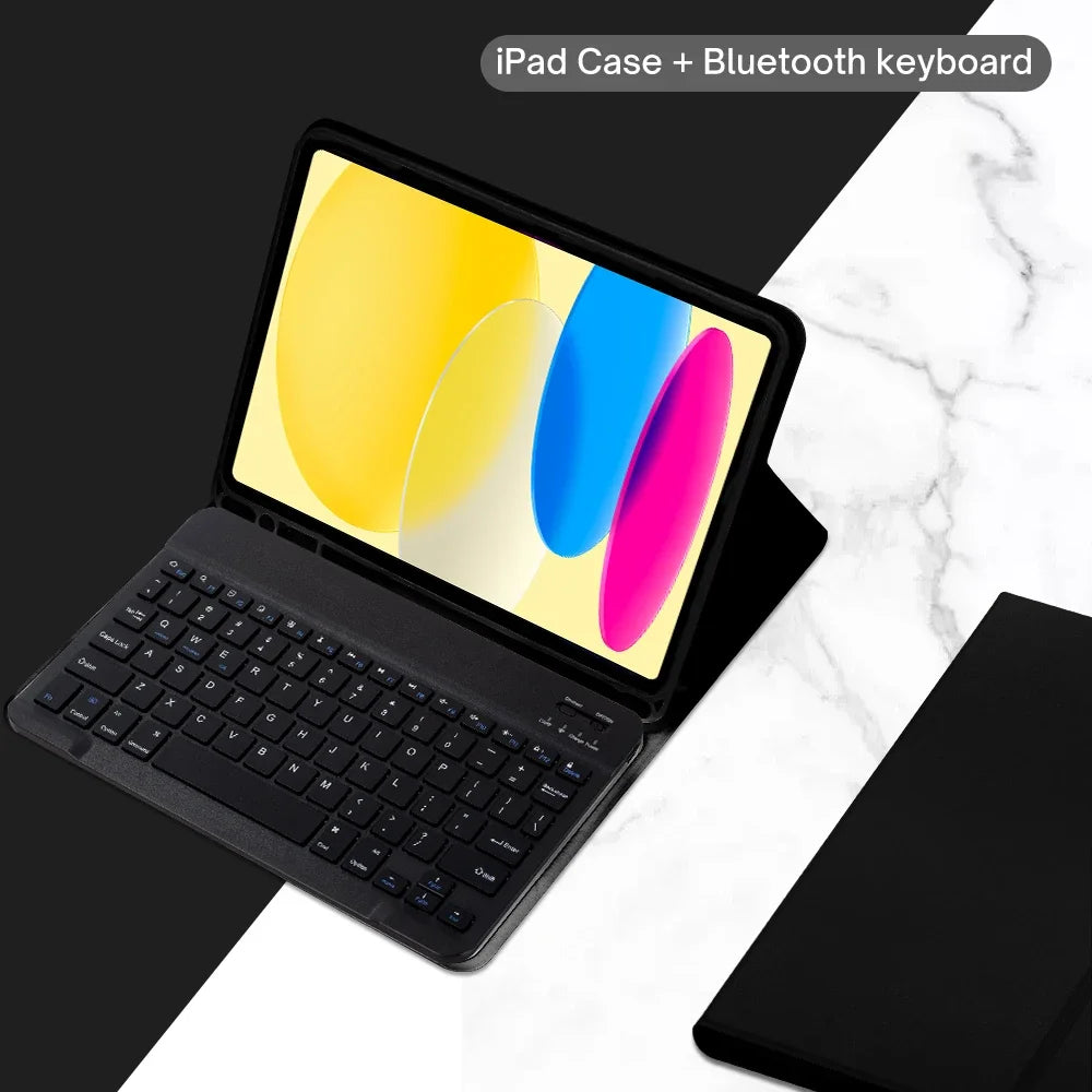 iPad 10th Generation 2022 Case – 10.9 Inch with Detachable Wireless Bluetooth Keyboard & Tablet Cover