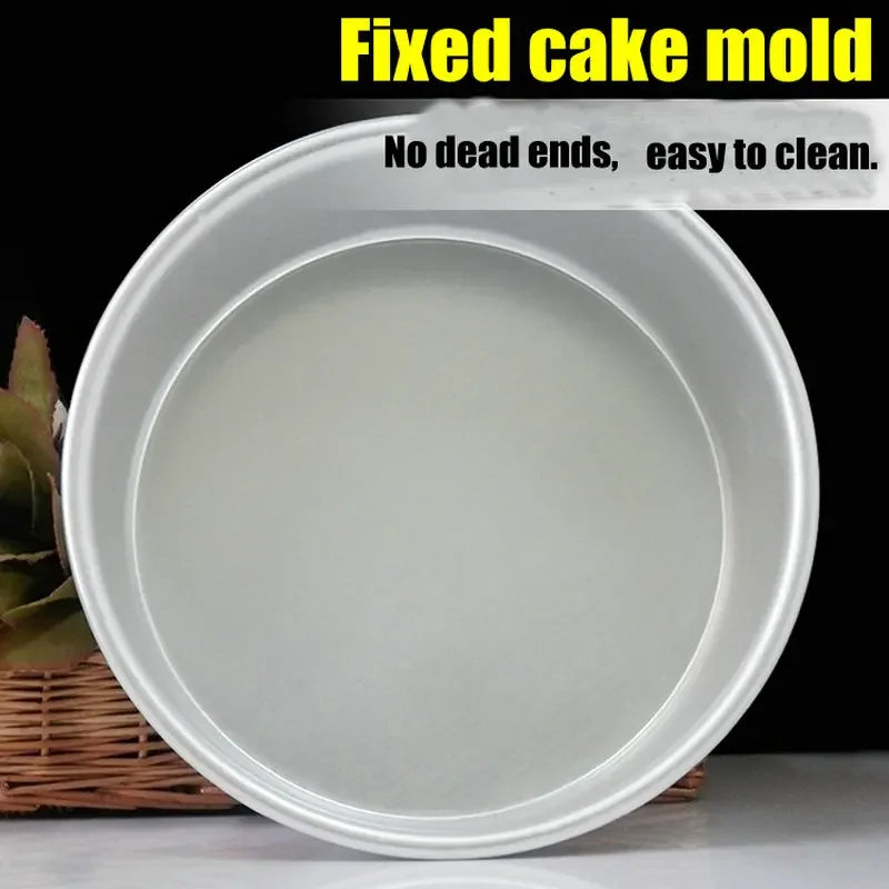 4-12 Inch Aluminum Round Cake Bakeware: Solid Bottom Chiffon Cake Die - Home Baking Mold Pan Tin for Cake Enthusiasts