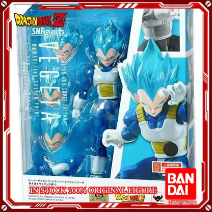 Original Bandai Dragon Ball Z S.H.Figuarts — Super Saiyan God Blue Son Goku Action Figure Model Toy