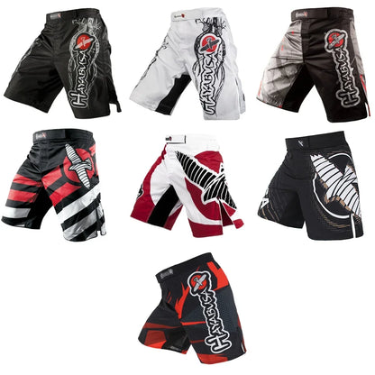 MMA Black Dragon Eagle Fight Shorts – Breathable Kickboxing Muay Thai Training Shorts, Lightweight Boxing Sports MMA Gear
