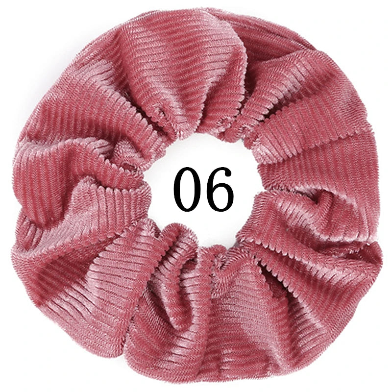 10/6/1Pcs Velvet Hair Scrunchies Set for Women – Solid Color Elastic Ponytail Hair Bands & Headband Accessories (Black Pack)