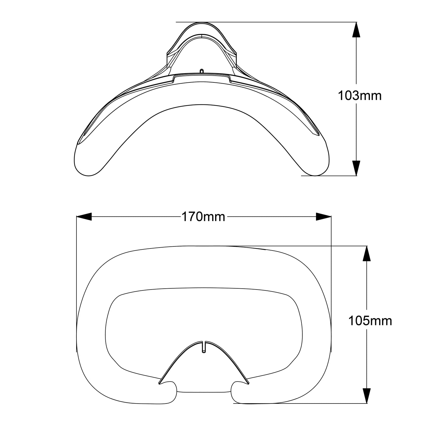 Facial Interface & Silica Gel Face Cover Pad for Oculus Quest 3 – VR Accessories, Compatible with Meta Quest 3 – Black Original Spacer