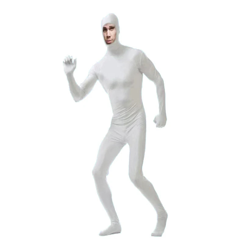 24PCS Zentai Invisible Jumpsuits – Skin-Tight Spandex Bodysuit Cosplay Costume for Halloween, Carnival & Stretch Full-Body Wear