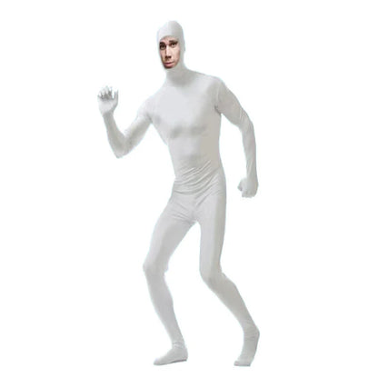 24PCS Zentai Invisible Jumpsuits – Skin-Tight Spandex Bodysuit Cosplay Costume for Halloween, Carnival & Stretch Full-Body Wear