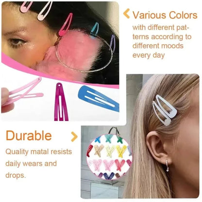 40PCS Girls Candy Color Drip Hair Clips – Korean Princess Barrettes & Hairpins, Kids Hair Accessories