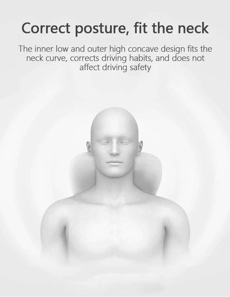 Car Electric Lumbar & Neck Massage Cushion | Single Headrest Vibration Pillow for Seat Support