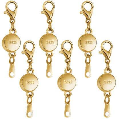 925 Silver Magnetic Jewelry Clasp - Round Necklace Closure & Clasp Converter for DIY Jewelry Making