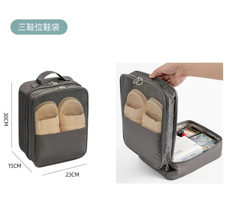 7/8/9/10-Pcs Travel Organizer Set — Portable Packing Cubes for Luggage, Clothes & Shoes, Foldable Storage Bags