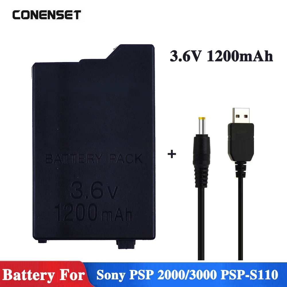 1200mAh 3.6V Replacement Battery for Sony PSP2000/3000/PSP-S110
