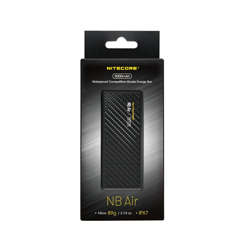 NITECORE NB Air 5000mAh Power Bank – IPX7 Waterproof, 18W USB-C Fast Charge, PD QC3.0 for Smartphones