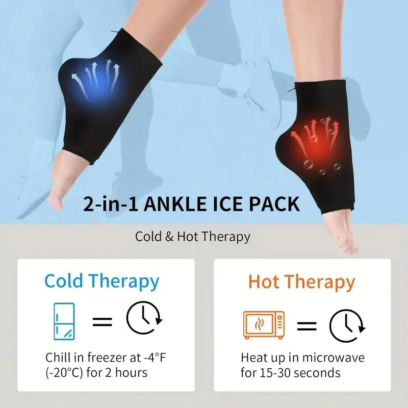 Reusable Gel Ice Pack for Feet — Hot & Cold Therapy for Achilles Tendonitis, Plantar Fasciitis & Swelling