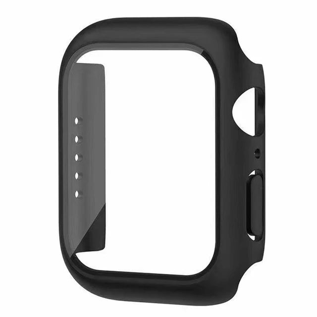 Apple Watch Glass Case Cover - Full Screen Protector for Series 9, 8, 7, 6, SE & iWatch 38mm-45mm