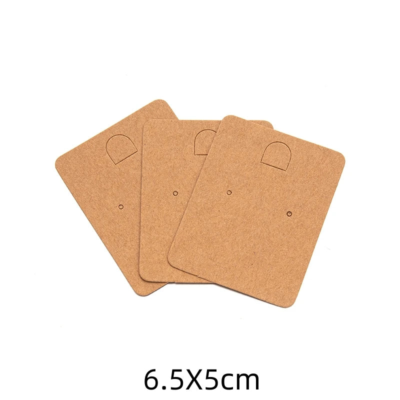 50pcs Earring Display Cards — Cardboard Jewelry Holder for DIY, Small Business, Organizer & Packaging Supplies
