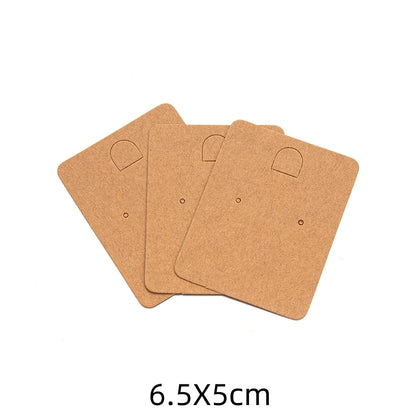 50pcs Earring Display Cards — Cardboard Jewelry Holder for DIY, Small Business, Organizer & Packaging Supplies