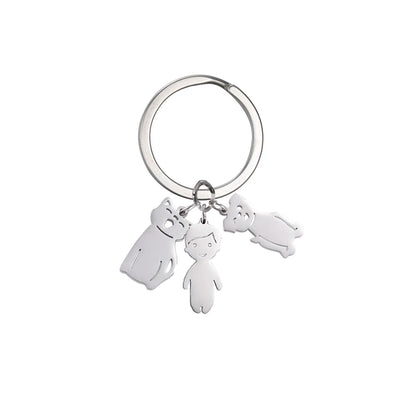 Personalized Kids & Family Keychain – Custom Name Key Chain for Mother’s Day, Couples, Boys, Girls, Pets, Mom, Dad, Baby Gift