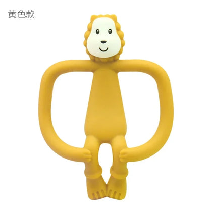BPA-Free Silicone Lion Teether Toy for Newborns & Infants – Safe Cute Baby Teething Toy with Storage Box