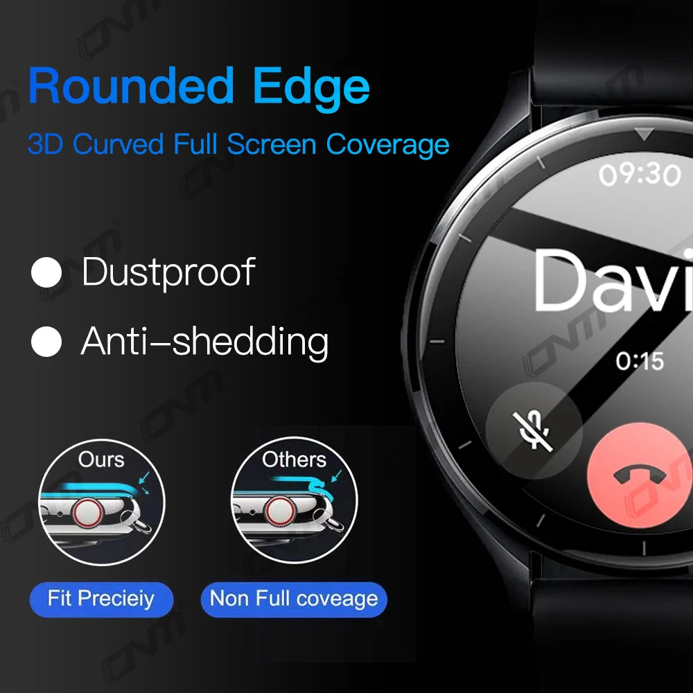 5D Protective Film for Xiaomi Mi Watch 2 — Full Coverage Anti-Scratch Screen Protector (Not Glass)