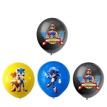 Sonic Birthday Party Decoration Set – Hedgehog Theme Tableware & Supplies with Plates, Cups, Napkins, Tablecloth & Party Accessories for Kids Party Gifts