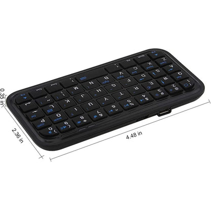 Rechargeable Bluetooth 3.0 Keyboard: Mini Slim Travel Size Wireless Keypad - Portable 49 Keys Keyboard for Tablets and Smartphones
