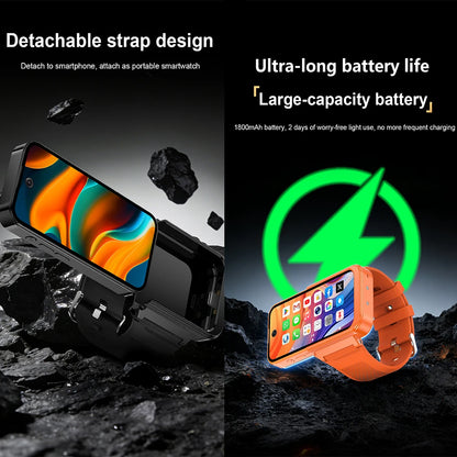PG999 Max Android 12 4G Smartwatch - 3.97" HD Detachable Screen Phone with Dual SIM, WiFi & GPS