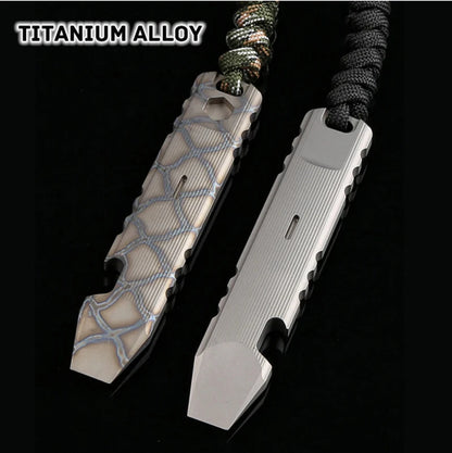 Titanium Alloy Multifunction EDC Tool – Wrench, Pry Bar, Bottle Opener & Screwdriver for Outdoor Use