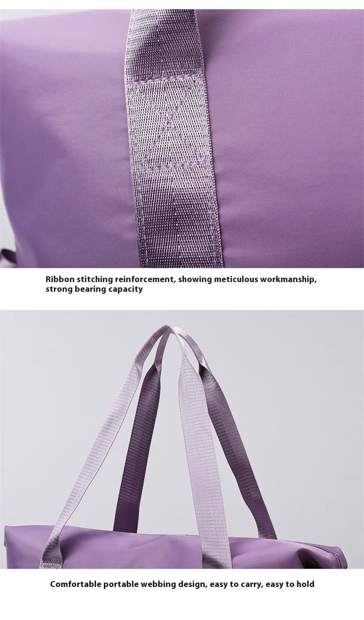 Oxford Cloth Large Travel Bag — Dry & Wet Separation, Detachable Universal Wheel Luggage