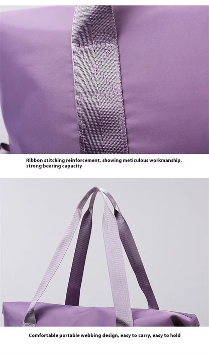 Oxford Cloth Large Travel Bag — Dry & Wet Separation, Detachable Universal Wheel Luggage