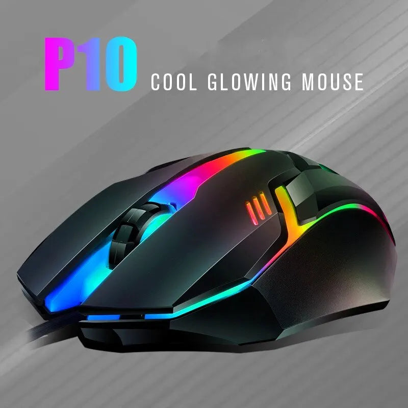 ITLY M01 Sports LED Luminous Backlit USB Wired Gaming Mouse - Designed for Desktop PC, Laptop, and Office Computer Use