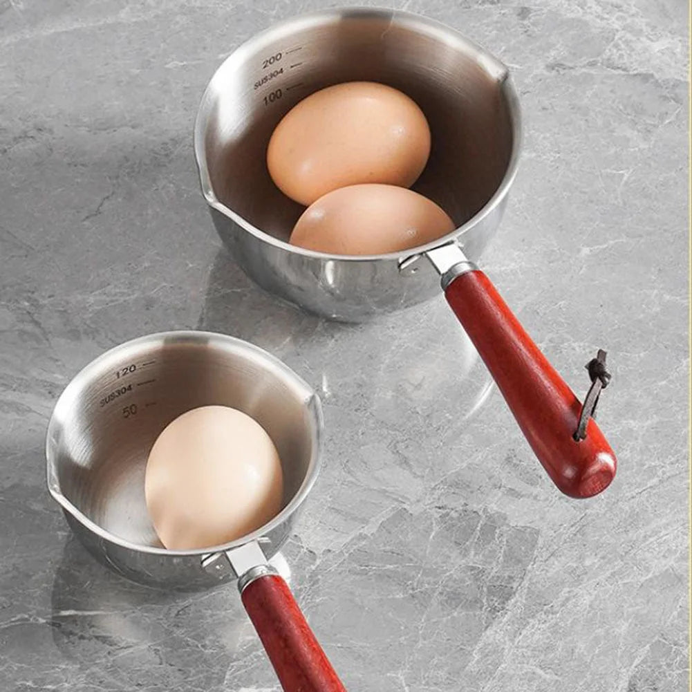 Stainless Steel Saucepan – Hot Oil & Milk Pan for Boiling, Melting & Kitchen Cooking