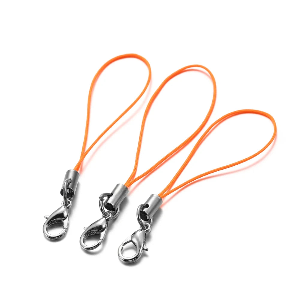 20/50/100PCS Lanyard Strap Cords - Lobster Clasp Rope Keychains for Charms, Pendants, Mobile Accessories & DIY Crafts